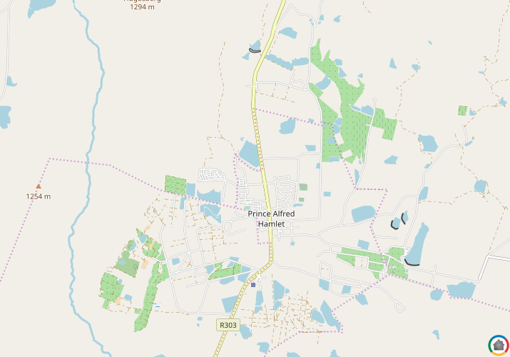 Map location of Prince Alfred Hamlet